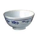 Yanco PO-3008 6 Oz 3.625-Inch Peony Melamine Round White Rice Bowl, 48/CS