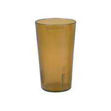 Yanco PT-008A 8 Oz Plastic Amber Tumbler, 72/CS