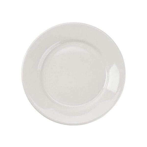 Yanco RE-9 9.75-Inch Recovery Porcelain Round American White Plate, 24/CS