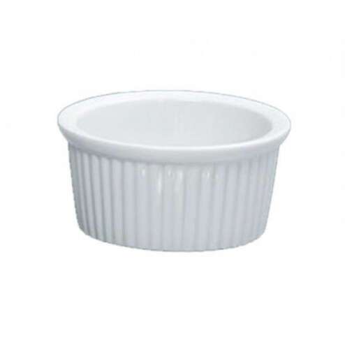 Yanco RK-106 6 Oz 3.875x2-Inch Porcelain White Fluted Ramekin, 36/CS