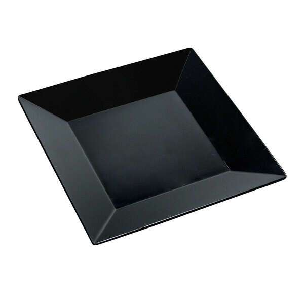 Yanco RM-114BK 14-Inch Rome Melamine Square Black Plate, DZ