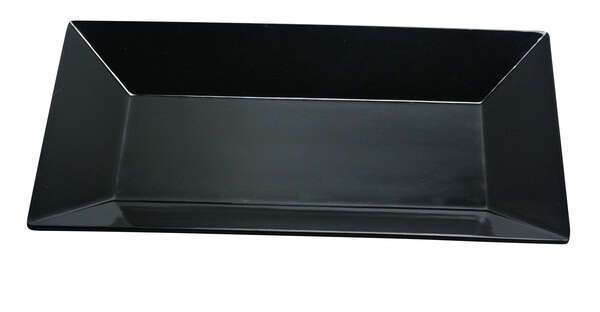 Yanco RM-216BK 16x9.5-Inch Rome Melamine Rectangular Black Plate, DZ