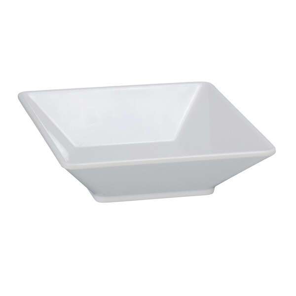 Yanco RM-306 14 Oz 6x1.75-Inch Rome Melamine Deep Square White Plate, 48/CS