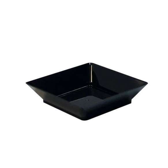 Yanco RM-307BK 22 Oz 7x2-Inch Rome Melamine Deep Square Black Plate, 48/CS