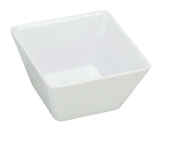 Yanco RM-404 10 Oz 3.75x2.5-Inch Rome Melamine Square White Bowl, 72/CS
