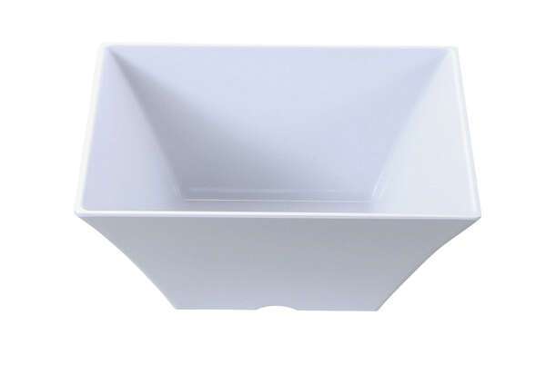 Yanco RM-4109 4 Qt 10x4-Inch Rome Melamine Deep Square White Bowl, DZ