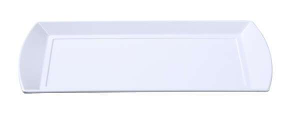 Yanco RM-4407 13.75x6.5-Inch Rome Melamine Rectangular White Plate, 24/CS