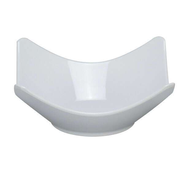 Yanco RM-507 16 Oz 7.25-Inch Rome Melamine Square White Bowl, 48/CS