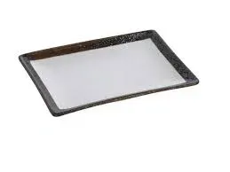 Yanco RO-208 8x5.5x0.875-Inch Rockeye Porcelain Rectangular White Plate, 36/CS