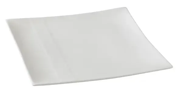 Yanco SH-110 10.25-Inch Shanghai Porcelain Square Bone White Plate, 24/CS