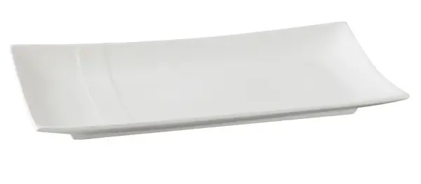 Yanco SH-211 11.25x5.5-Inch Shanghai Porcelain Rectangular Bone White Plate, 24/CS