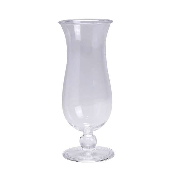 Yanco SM-16-R 3.33x8-Inch 16 Oz Clear Plastic Stemware Hurricane Glass, 24/CS