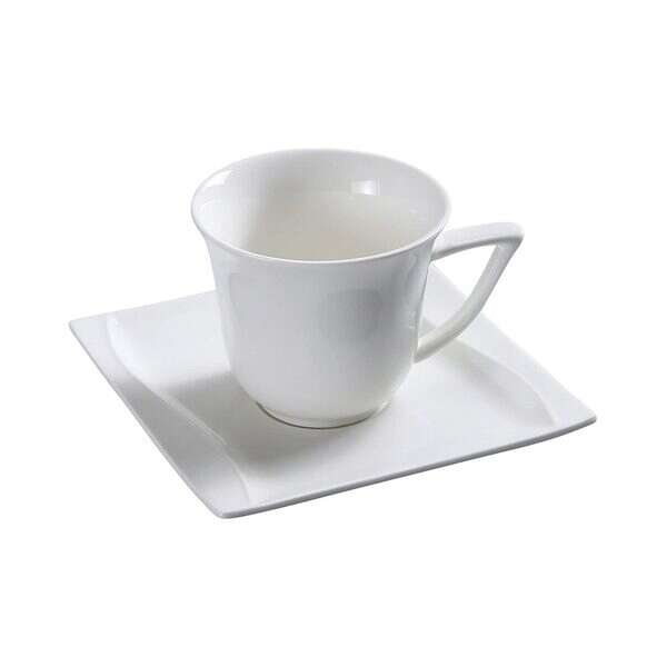 Yanco SW-001 7 Oz 3.5-Inch Sea Wave Porcelain Round Bone White Cup, 36/CS