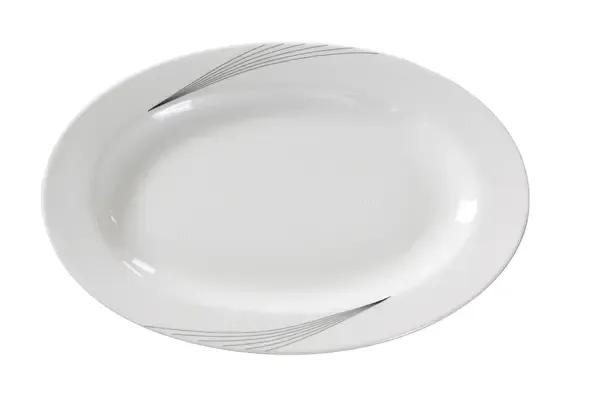 Yanco UR-214 14x10.5-Inch Urban Line Porcelain Round Bone White Platter, DZ
