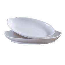 Yanco VE-409 8.5x5-Inch 8 Oz Venice Melamine Oval Deep Plate, 24/CS