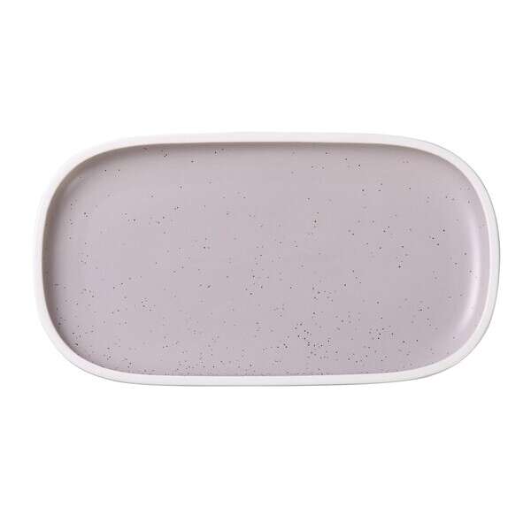 Yanco DM-316, 16x8.5x1.12-Inch Porcelain Rectangular Plate with Upright Rim, 6/CS