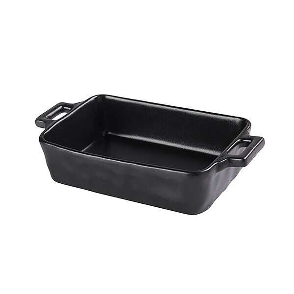 Yanco NB-912, 70 Oz 13.5x11x7.5x2.5-Inch Ceramic Bake Plate with Handle, 6/CS