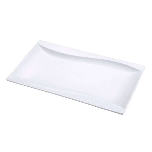 Yanco YN-SW-213, 13x8/25-Inch Sea Wave Rectangular China Plate, DZ