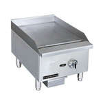 Admiral Craft Equipment Corp Admiral Craft BDECTG-16/NG, 16-inch Black Diamond Gas Countertop Griddle with Manual Control, 10,000 BTU