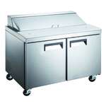Admiral Craft Equipment Corp Admiral Craft GRSL-2D/60, 60-inch 2 Solid Door Grista Salad/Sandwich Prep Table, 15 Cu.Ft.
