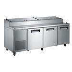 Admiral Craft Equipment Corp Admiral Craft USPZ-3D, 92-inch 3 Doors Stainless Steel Refrigerated Pizza Prep Table
