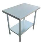 Admiral Craft Equipment Corp Admiral Craft WT-3060-E, 30x60-inch Stainless Steel Work Table with Galvanized Undershelf and Legs