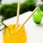 Reeds RE1121-M08, 8.5-Inch Individually Wrapped Beige Reed Jumbo Straws, 200/CS