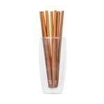 Agriterra Reeds RE1211-M08, 8.5-Inch Unwrapped Brown Reed Jumbo Straws, 200/CS
