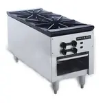 American Range SPSH-18-2, Economy 2-Burner Manual Control Stock Pot Gas Range, NSF