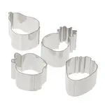 Ateco 1426, Set of 4 Stainless Steel Fruit Shaped Rings