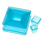 Ateco 5753, Plain Square Cutters, Set of 9