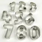Ateco 7803, 3-Inch 9-Piece Numbers Cutter Set