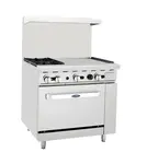 Atosa CookRite AGR-2B24GR, 36-Inch 2 Burner Heavy Duty Gas Range with 24-Inch Right Griddle and Single Oven