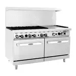 Atosa AGR-6B24GR, 60-Inch Gas Range with Six (6) Open Burners & 24-Inch Griddle