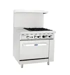 Atosa CookRite ATO-12G4B, 36-Inch 4 Burner Heavy Duty Gas Range with 12-Inch Left Griddle and Single Oven (Discontinued)