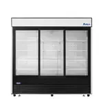 Atosa MCF8729GR, Black Exterior Sliding Glass Door Refrigerator Merchandiser