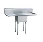 Atosa SS1818D11D18, 18 x 18-Inch Bowl 1-Compartment Stainless Steel Sink with Left and Right Drainboard, NSF