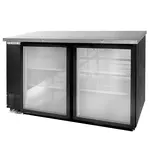 Beverage Air BB58G-1-B, 59-Inch Back Bar Refrigerator with 2 Glass Doors, UL, cUL, UL-EPH, NSF