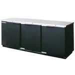 Beverage Air BB94-1-B, 95-Inch Back Bar Refrigerator with 3 Solid Doors, NSF and UL
