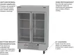 Beverage Air HBR49HC-1-G, 52-Inch 46.13 cu. ft. Bottom Mounted 2 Section Glass Door Reach-In Refrigerator