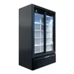Beverage Air MT49-1-SDB, 47.13-Inch Black 2 Section Sliding Refrigerated Glass Door Merchandiser
