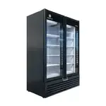 Beverage Air MT53-1B, 54.25-Inch Black 2 Section Swing Refrigerated Glass Door Merchandiser