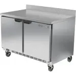 Beverage Air WTF48AHC, 48-Inch Worktop Two Door Freezer with Foamed-In Backsplash