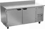 Beverage Air WTR67AHC, 67-Inch 2 Door Counter Height Worktop Refrigerator