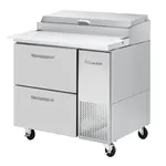 Blue Air BAPP44-D2-HC, 44-inch 2 Drawers Refrigerated Pizza Prep Table, 11.3 Cu. Ft.