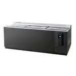 Blue Air BBC-80B-HC, 80-inch Black Horizontal Bottle Cooler with Sliding Top Lid, 26 Cu. Ft.