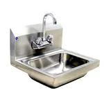 Blue Air BSH-14-LF, 10x14-inch Lead Free Faucet Stainless Steel Hand Sink