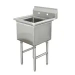 Blue Air BSP-18, 18x18x13-inch 1-Compartment Stainless Steel Sink with Drain Basket