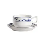 C.A.C. 103-1-S, 8 Oz 3.5-Inch Blue Lotus Porcelain Stacking Cup, 3 DZ/CS