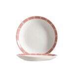 C.A.C. 105-21C, 12-Inch Red Gate Porcelain Coupe Plate, DZ